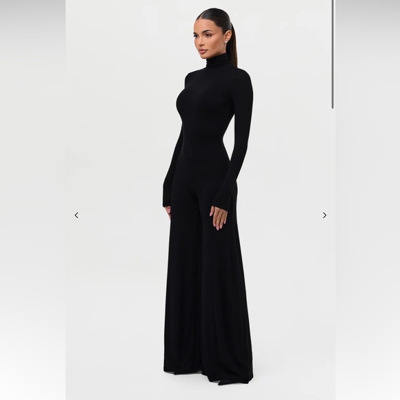 naked wardrobe Pants - 14. Naked Wardrobe $98 NW SCULPT WIDE-LEG JUMPSUIT in black